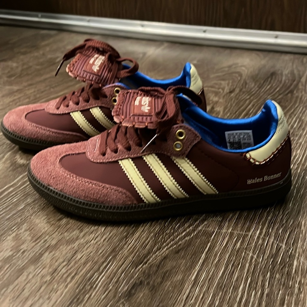 Adidas x Wales Bonner Burgundy Sambas Shoes